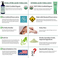 PURA D'OR USDA Organic Aloe Vera Gel, Lemongrass Scent (16oz) Deeply Hydrating, Moisturizing Skin & Hair - Sunburn, Bug Bites, Rashes, Small Cuts, Eczema, Psoriasis & Rosacea Care (Packaging varies)