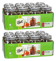 Ball Regular Mouth Pint 16-oz Mason Jar with Lids and Bands (Pack of 24)
