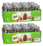 Ball Regular Mouth Pint 16-oz Mason Jar with Lids and Bands (Pack of 24)