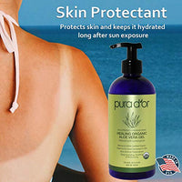 PURA D'OR USDA Organic Aloe Vera Gel, Lemongrass Scent (16oz) Deeply Hydrating, Moisturizing Skin & Hair - Sunburn, Bug Bites, Rashes, Small Cuts, Eczema, Psoriasis & Rosacea Care (Packaging varies)