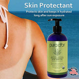 PURA D'OR USDA Organic Aloe Vera Gel, Lemongrass Scent (16oz) Deeply Hydrating, Moisturizing Skin & Hair - Sunburn, Bug Bites, Rashes, Small Cuts, Eczema, Psoriasis & Rosacea Care (Packaging varies)