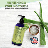 PURA D'OR USDA Organic Aloe Vera Gel, Lemongrass Scent (16oz) Deeply Hydrating, Moisturizing Skin & Hair - Sunburn, Bug Bites, Rashes, Small Cuts, Eczema, Psoriasis & Rosacea Care (Packaging varies)