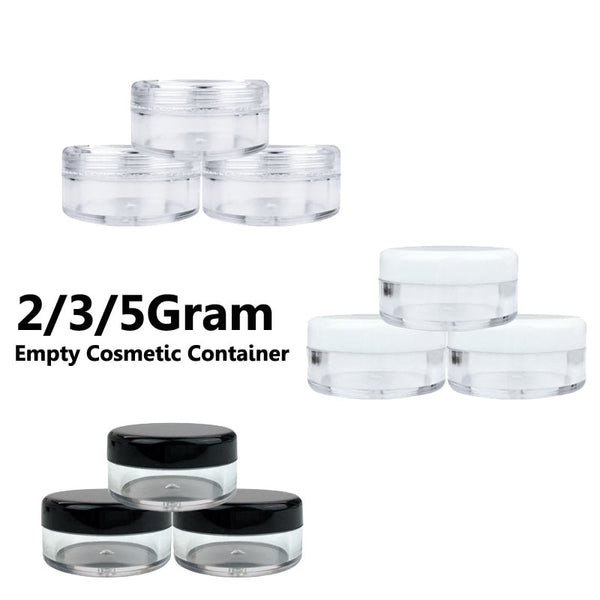 10Pcs Empty Cosmetic Containers 2g 3g 5g Empty Jar Pot Eyeshadow Makeup Face Cream Lip Balm Container